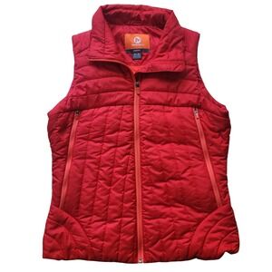 Merrell Select Dry Red Puffer Vest Womens Medium Full Zip Hiking Gorpcore